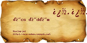 Ács Ádám névjegykártya