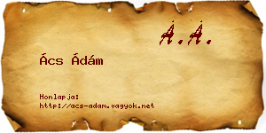Ács Ádám névjegykártya